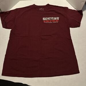 Burgundy 50 cent The Final Lap Tour Tee